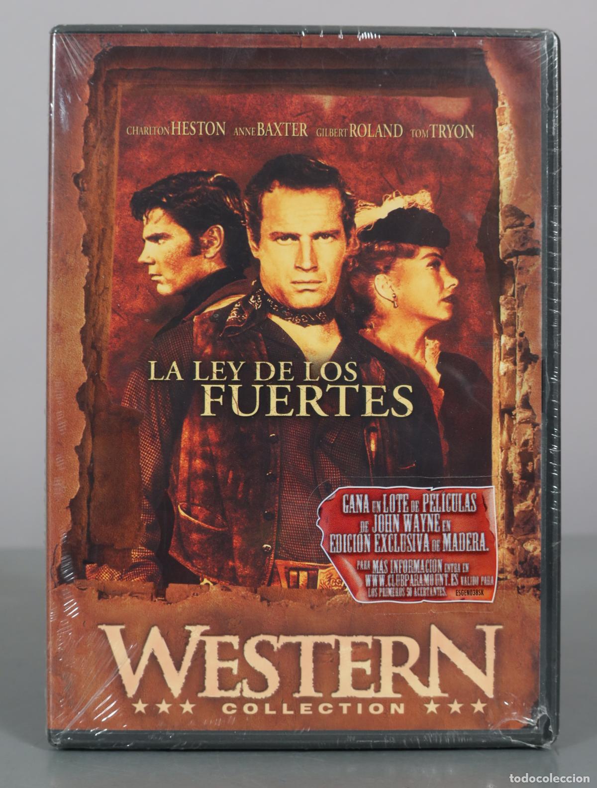 Cine: DVD. La ley de los fuertes - Charlton Heston, Anne Baxter, Gilbert Roland, Tom Tryon . PRECINTADO