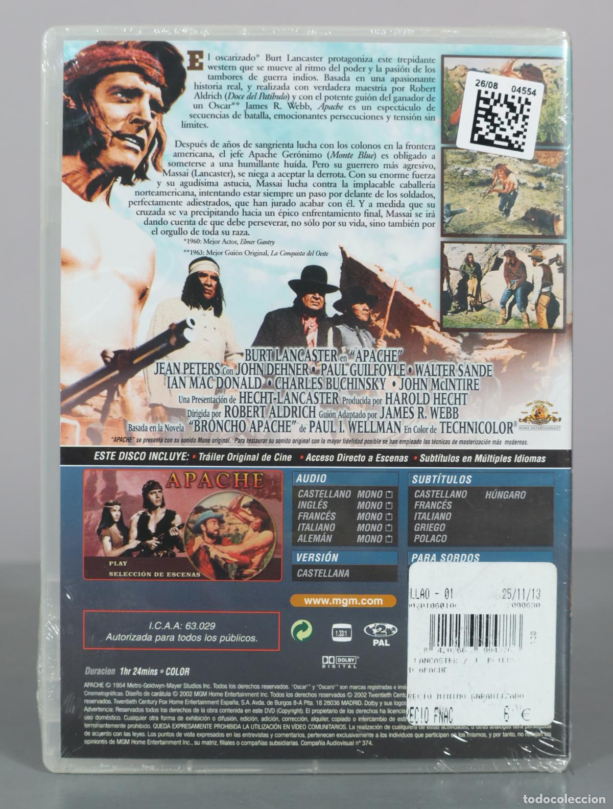Cine: DVD. Apache - Burt Lancaster . PRECINTADO - Foto 2