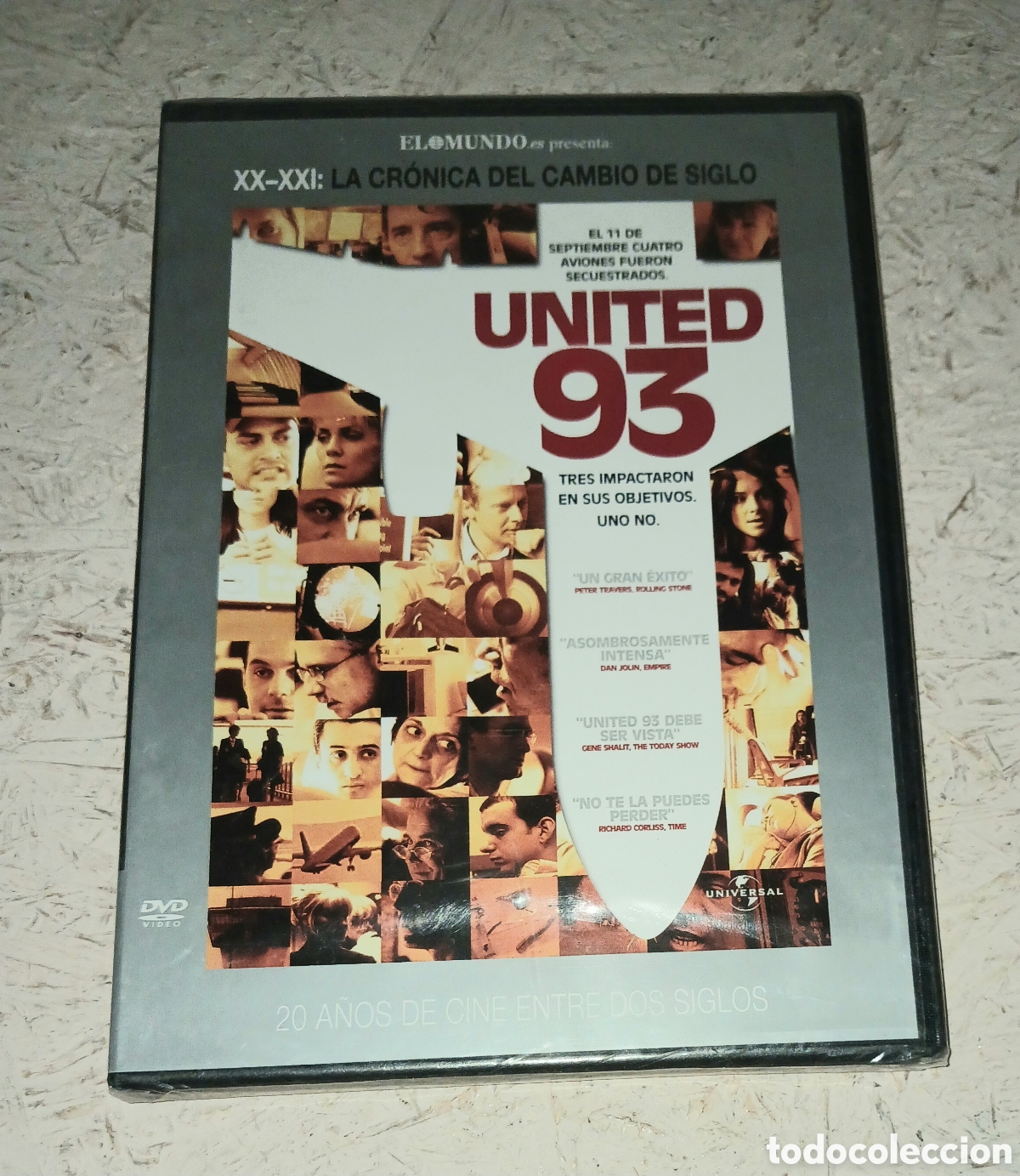 Cine: DVD Pel&iacute;cula: United 93. Colecci&oacute;n XX-XXI La Cr&oacute;nica del Cambio de Siglo - El Mundo, PRECINTADO