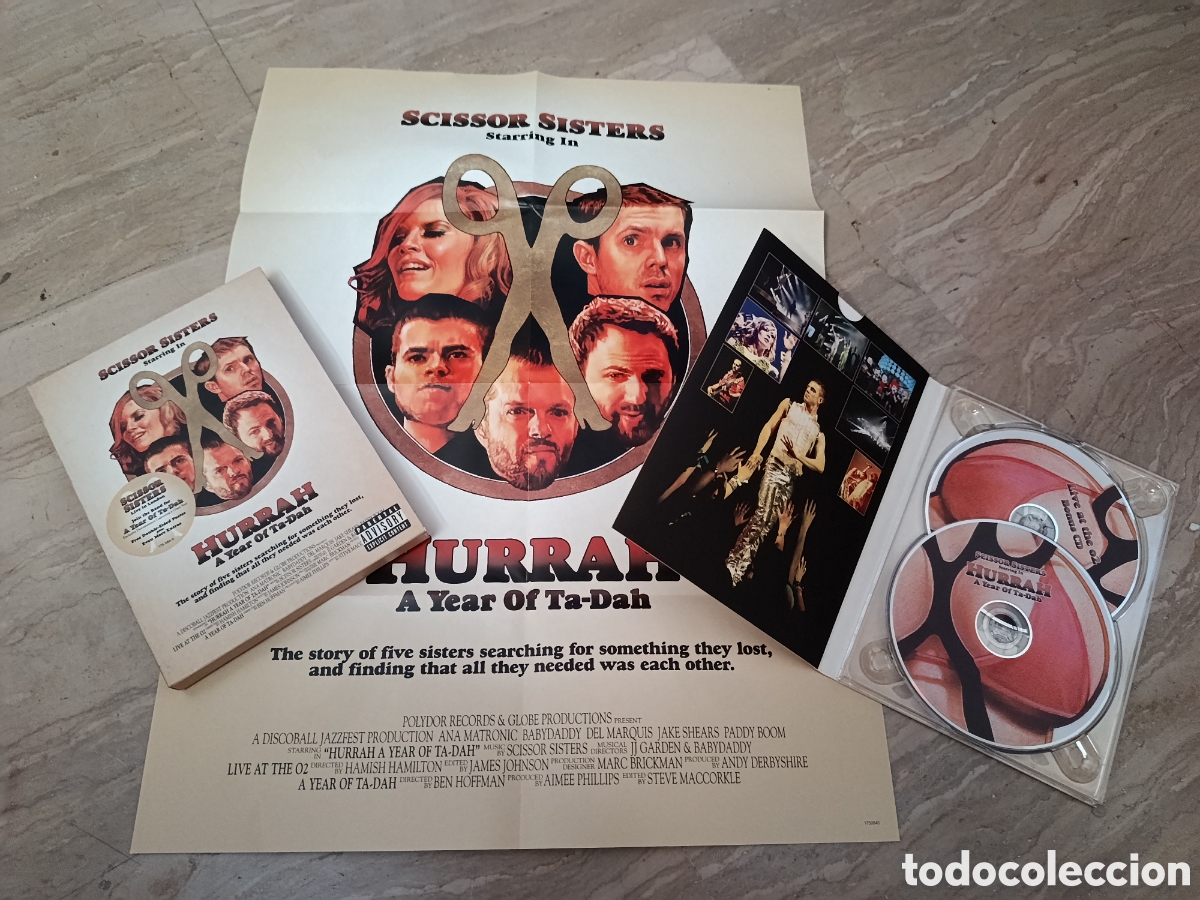 Cine: Dvd. Hurrah. A Year of Ta-Dah. Scissors Sisters. Incluye poster a doble cara.