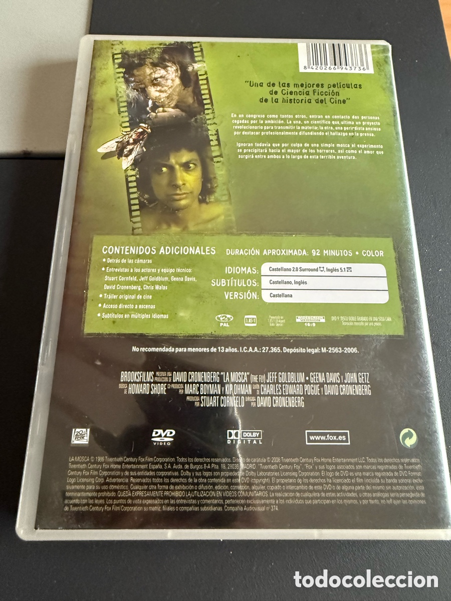 Cine: DVD. LA MOSCA. David Cronemberg - Foto 2