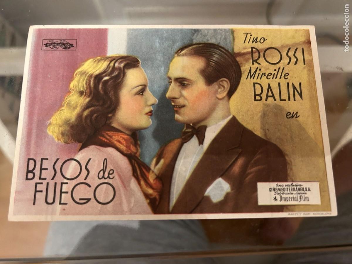 Cine: 1141 BESOS DE FUEGO CINE MUNDIAL IGUALADA CON PUBLICIDAD BUEN ESTADO