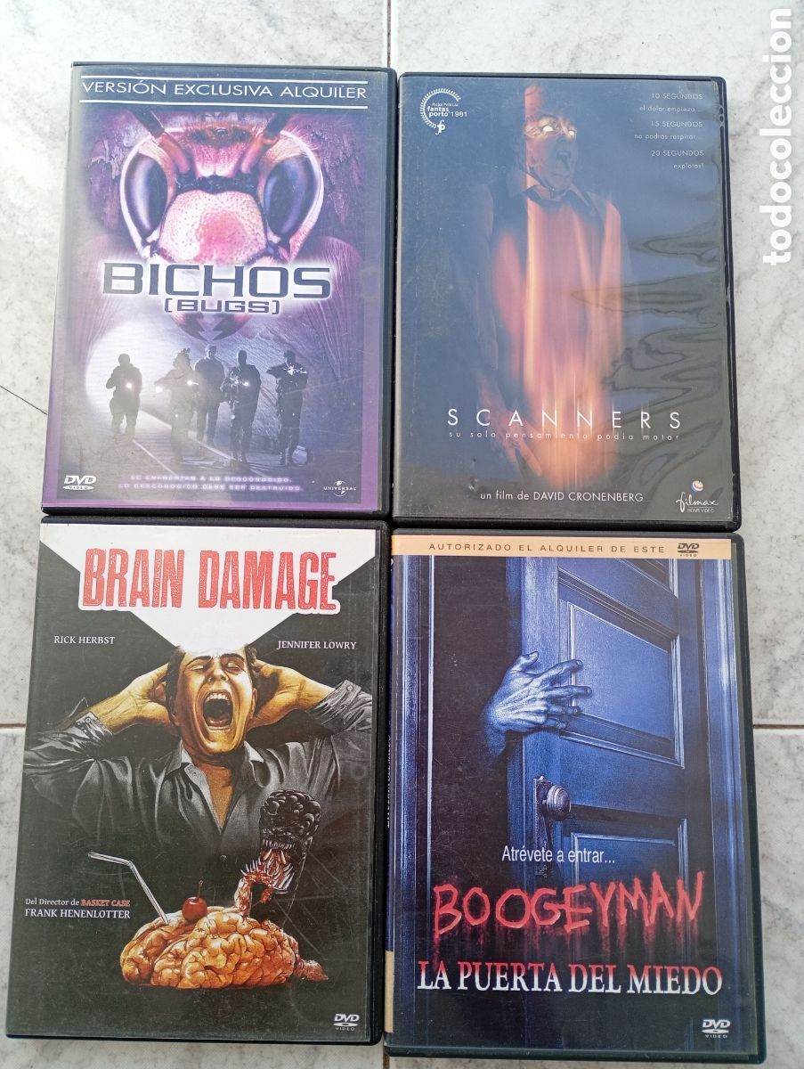 Cinema: Lote 4 t&iacute;tulos DVD Bogeyman la puerta del infierno Brian Damage terror