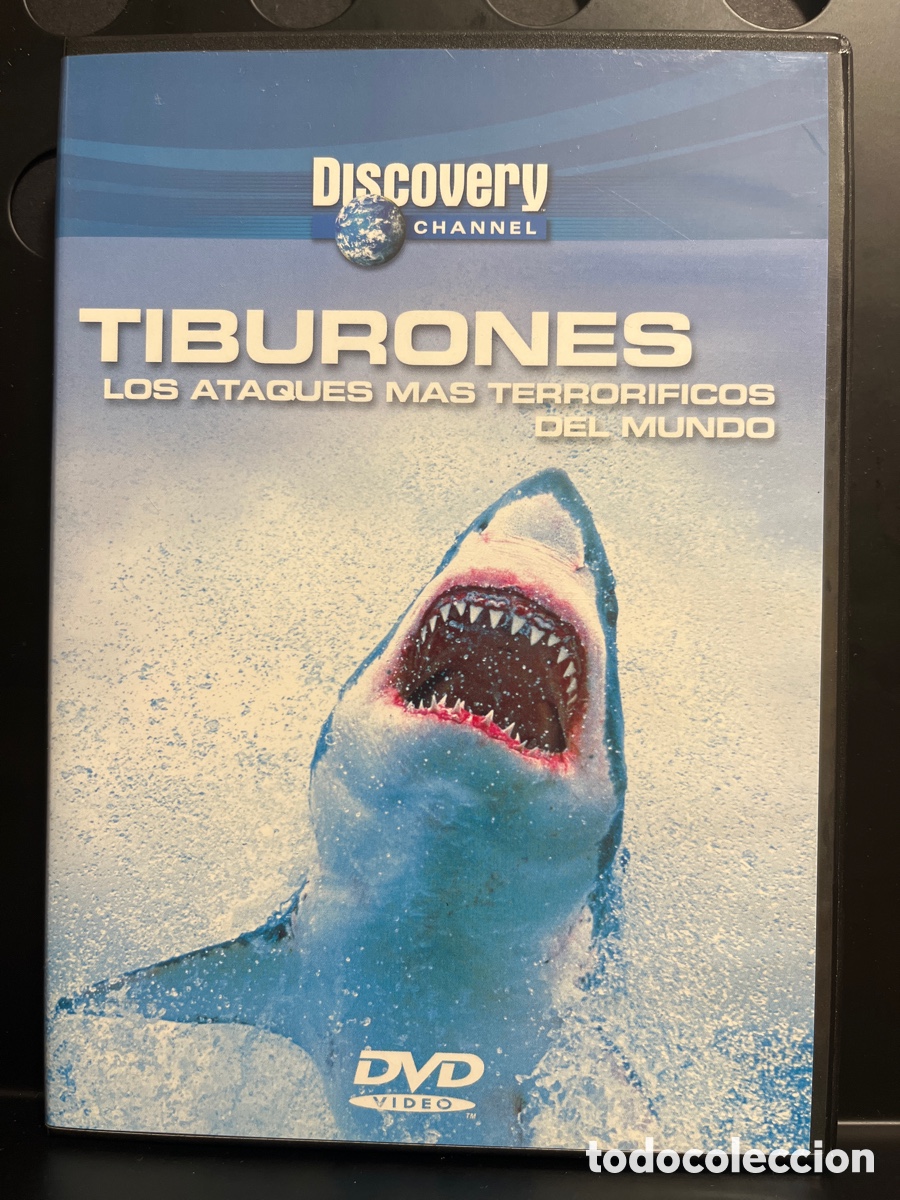 Cine: TIBURONES : LOS ATAQUES M&Aacute;S TERROR&Iacute;FICOS DEL MUNDO DISCOVERY CHANNEL 52&rsquo; DVD ( 2003 )