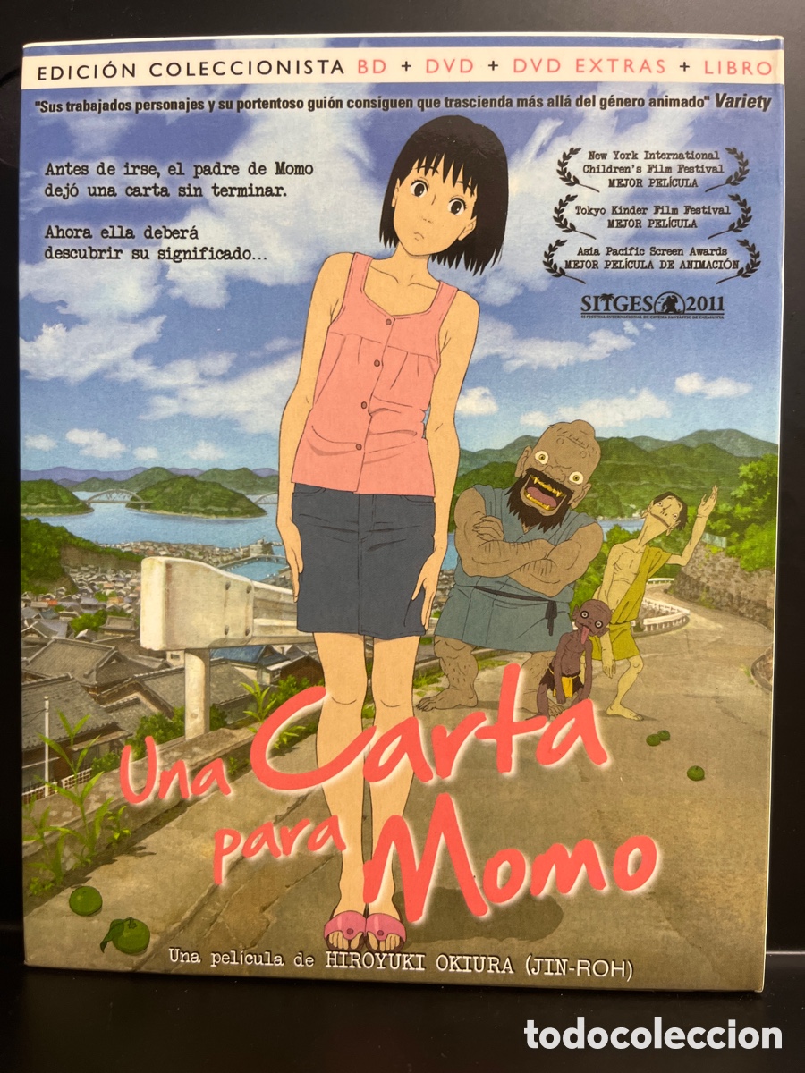 Cine: UNA CARTA PARA MOMO de HOROYUKI OKIURA JIN-ROH EDICI&Oacute;N COLECCIONISTA 1 BLUE RAY 2 DVD ANIME ( 2012 )