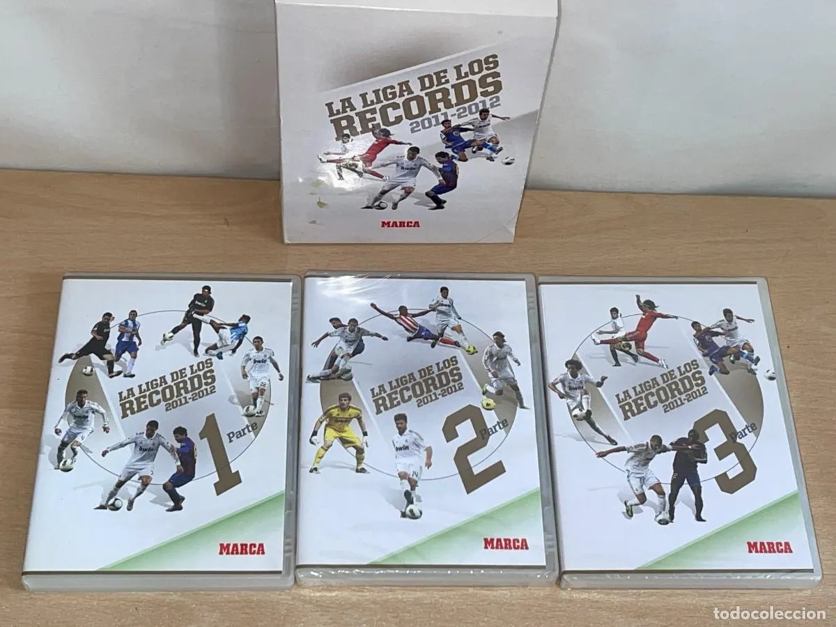 Colección Completa REAL MADRID La Liga de los Récords 2011-2012 3 DVD's Marca RM Ronaldo Ramos Ozil