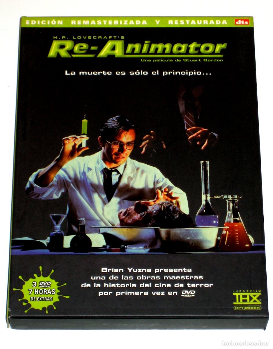 Cine: Re-Animator (E.E. 3 Discos) - Stuart Gordon Jeffrey Combs Bruce Abbott Barbara Crampton DVD DESCAT.