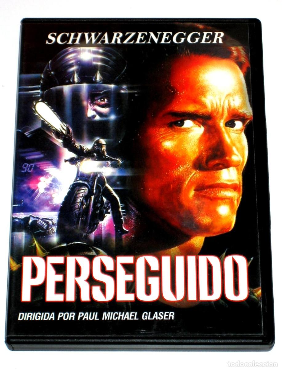 Cine: Perseguido - Paul M. Glaser Arnold Schwarzenegger Maria Conchita Alonso Yaphet Kotto DVD DESCATALOG.
