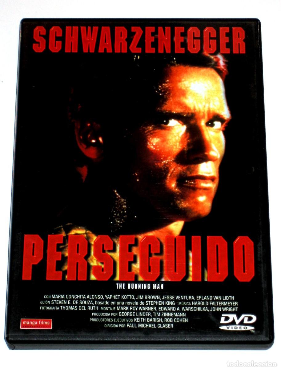 Cine: Perseguido - Paul M. Glaser Arnold Schwarzenegger Maria Conchita Alonso DVD Ed. Manga Films DESCAT.