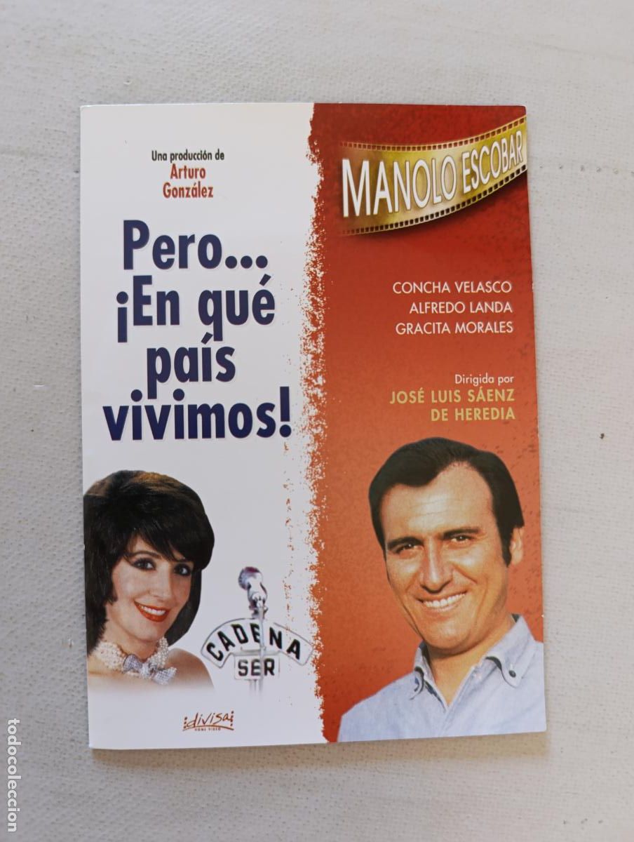 Cine: DVD PERO... &iexcl;EN QUE PAIS VIVIMOS! - MANOLO ESCOBAR, CONCHA VELASCO - FUNDA FINA CARTON (276)