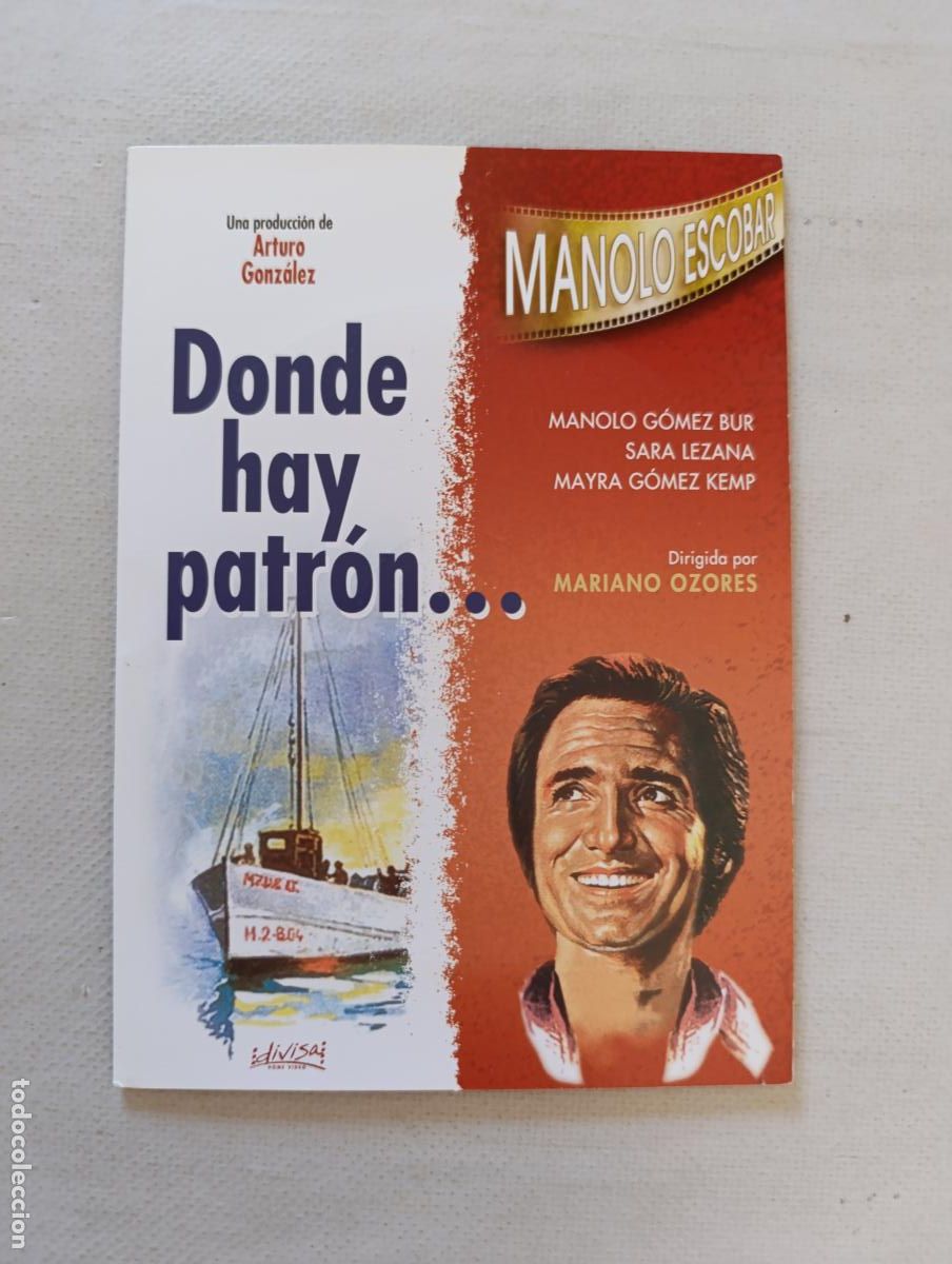 Cine: DVD DONDE HAY PATRON... - MANOLO ESCOBAR - FUNDA FINA CARTON (277)