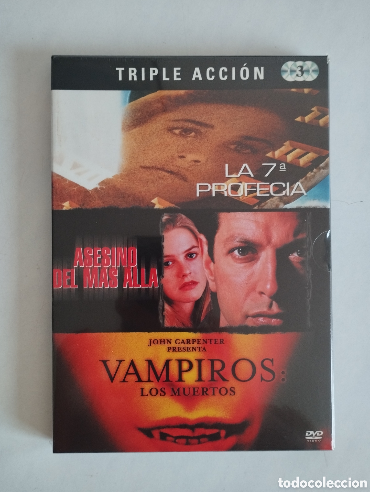 Cine: PACK 3 PELICULA DVD LA 7&deg; PROFECIA/ASESINO DEL MAS ALLA/VAMPIROS (3 DISCOS) SIN ABRIR PRECINTADA