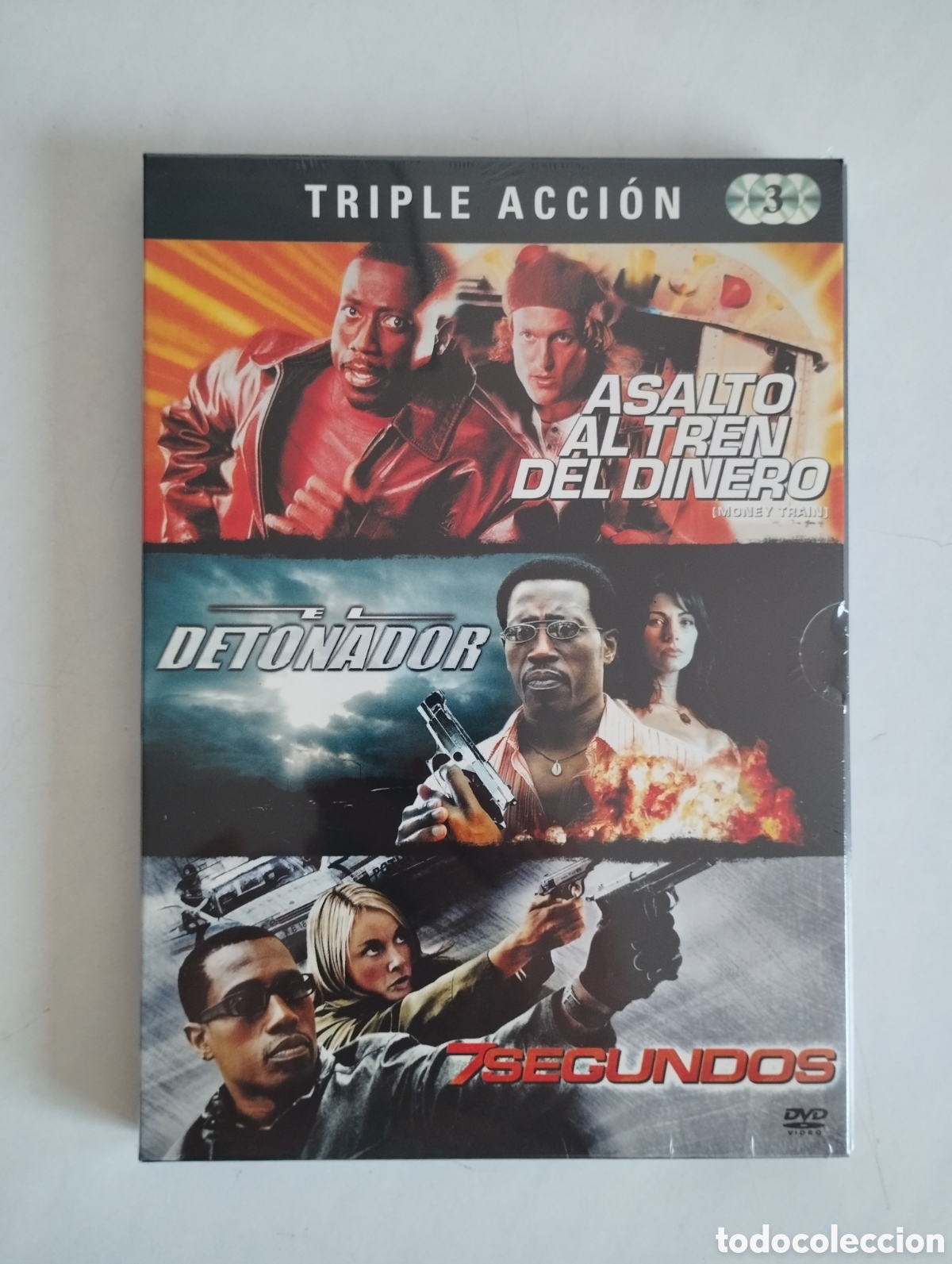 Cine: PACK 3 PELICULA DVD ASALTO AL TREN DEL DINERO/EL DETONADOR/7 SEGUNDOS (3 DISCOS) PRECINTADA