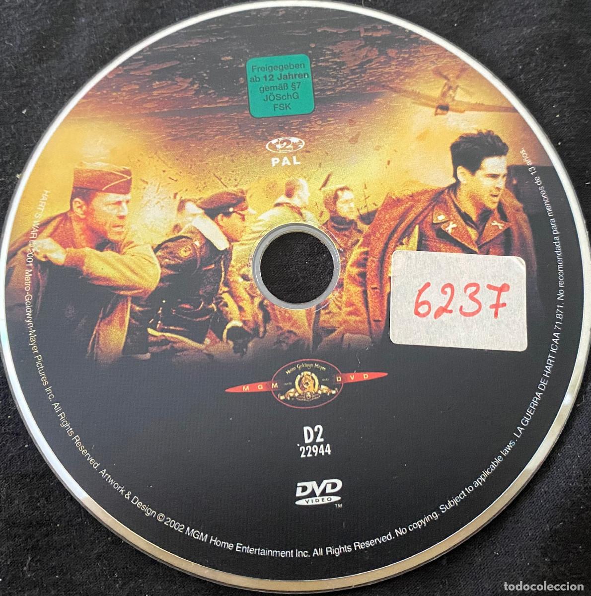 Cine: 'La guerra de Hart', con Bruce Willis. Drama. Sin caja, s&oacute;lo DVD original en funda de pl&aacute;stico.