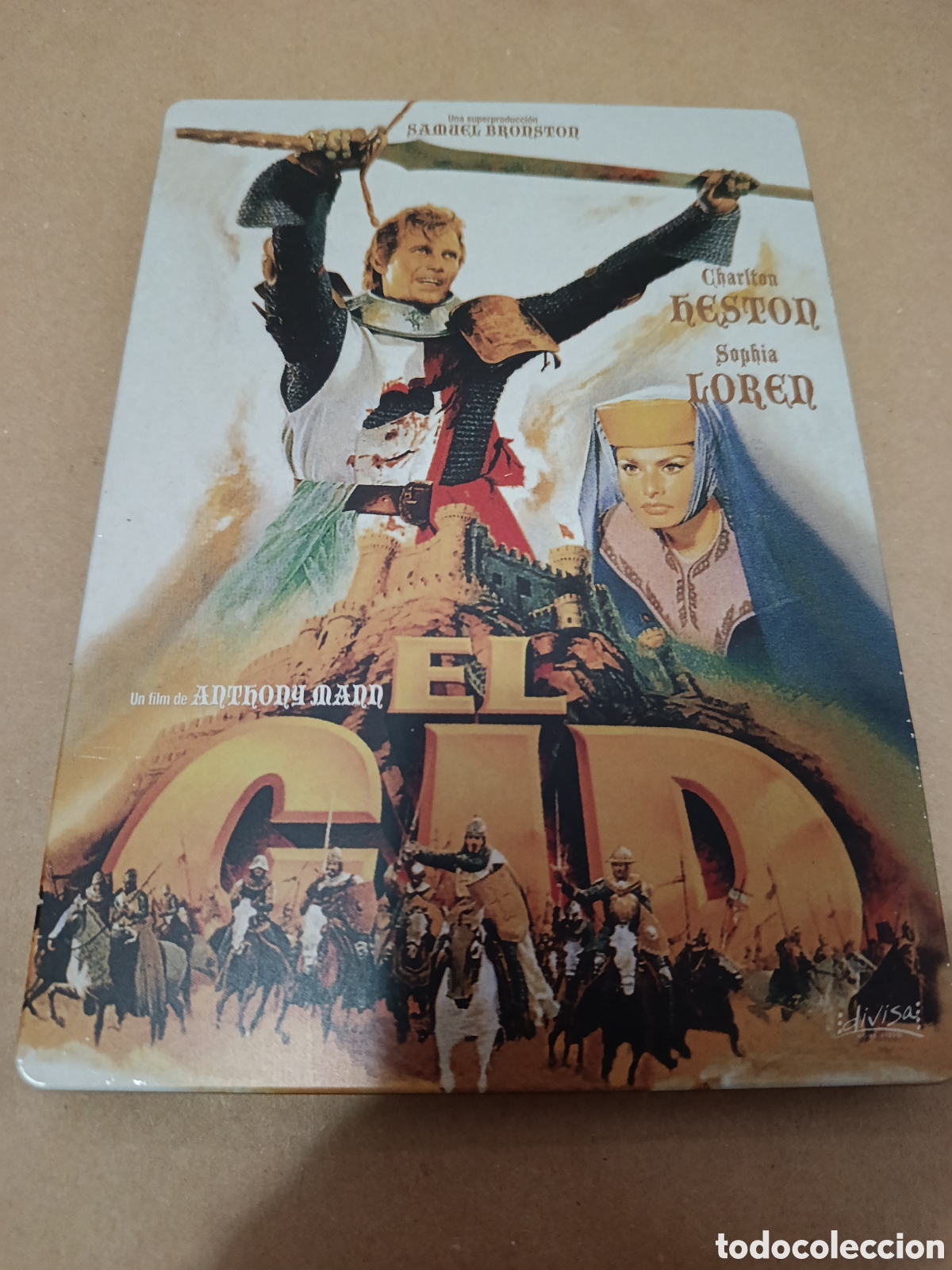 Cin&eacute;ma: Dvd. El Cid. Caja met&aacute;lica. Con Charlton Heston y Sophia Loren.