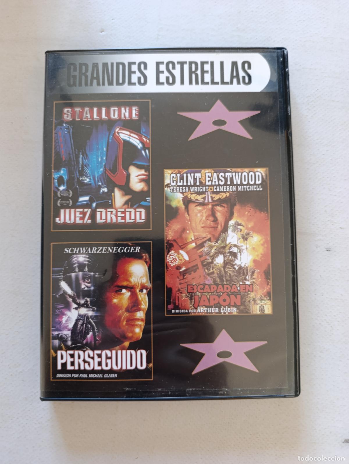 Cine: DVD JUEZ DREDD / ESCAPADA EN JAPON / PERSEGUIDO - GRANDES ESTRELLAS (HR)
