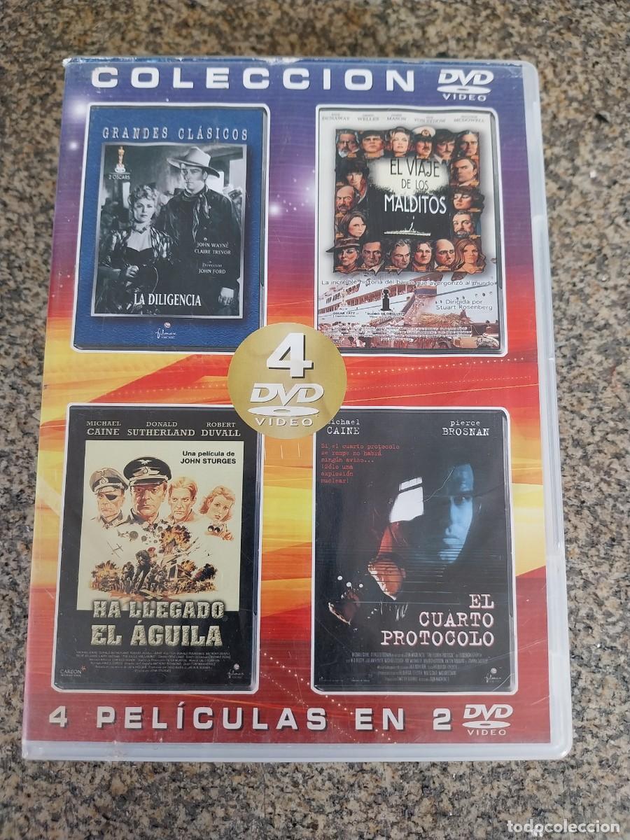 Cine: DVD -- LA DILIGENCIA / EL VIAJE DE LOS MALDITOS / HA LLEGADO EL AGUILA / EL CUARTO PROTOCOLO --
