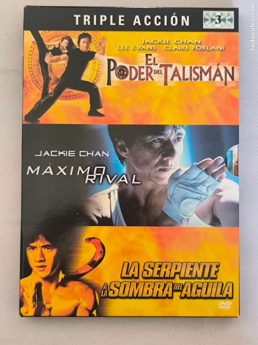 Cine: DVD EL PODER DEL TALISMAN / MAXIMO RIVAL / LA SERPIENTE A LA SOMBRA DEL AGUILA - JACKIE CHAN (HU)