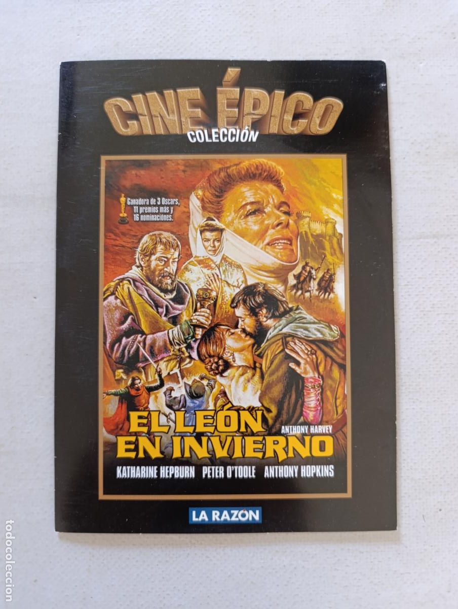 Cine: DVD EL LEON DE INVIERNO - KATHARINE HEPBURN, PETER O'TOOLE, ANTHONY HOPKINS - FUNDA FINA CARTON (HV1