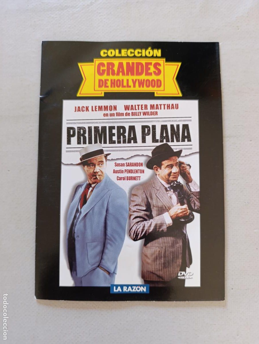 Cine: DVD PRIMERA PLANA - BILLY WILDER - JACK LEMMON - FUNDA FINA CARTON (HW)