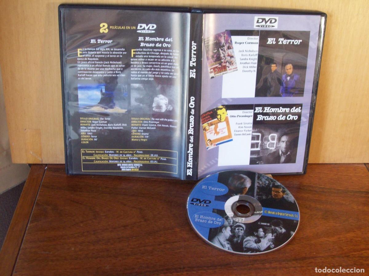 Cine: EL TERROR + EL HOMBRE DE BRAZO DE ORO - 2 PELICULAS EN 1 SOLO DVD