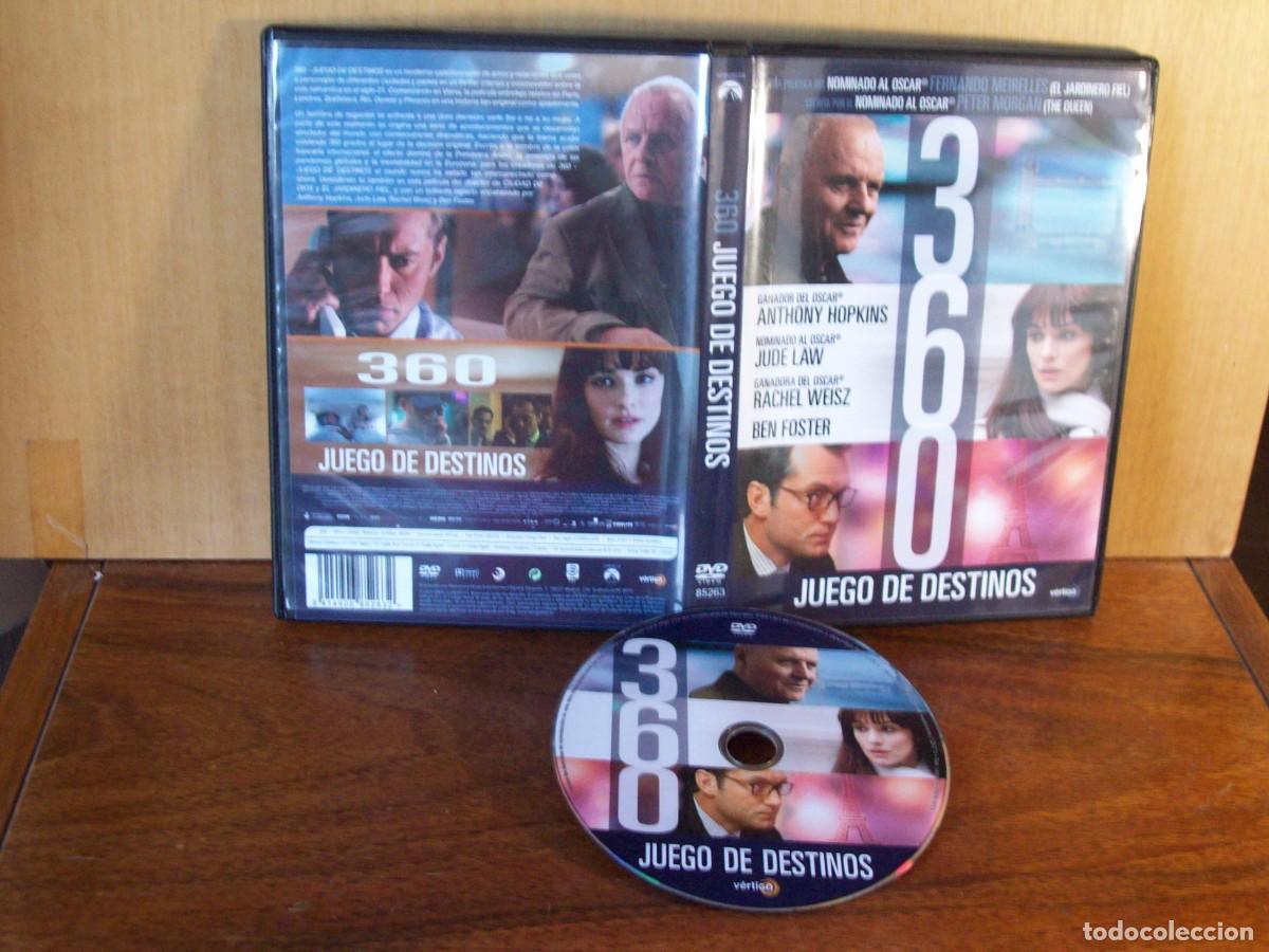 Cine: 360 JUEGO DE DESTINOS - ANTHONY HOPKINS - JUDE LAW - RACHEL WEISZ - DVD