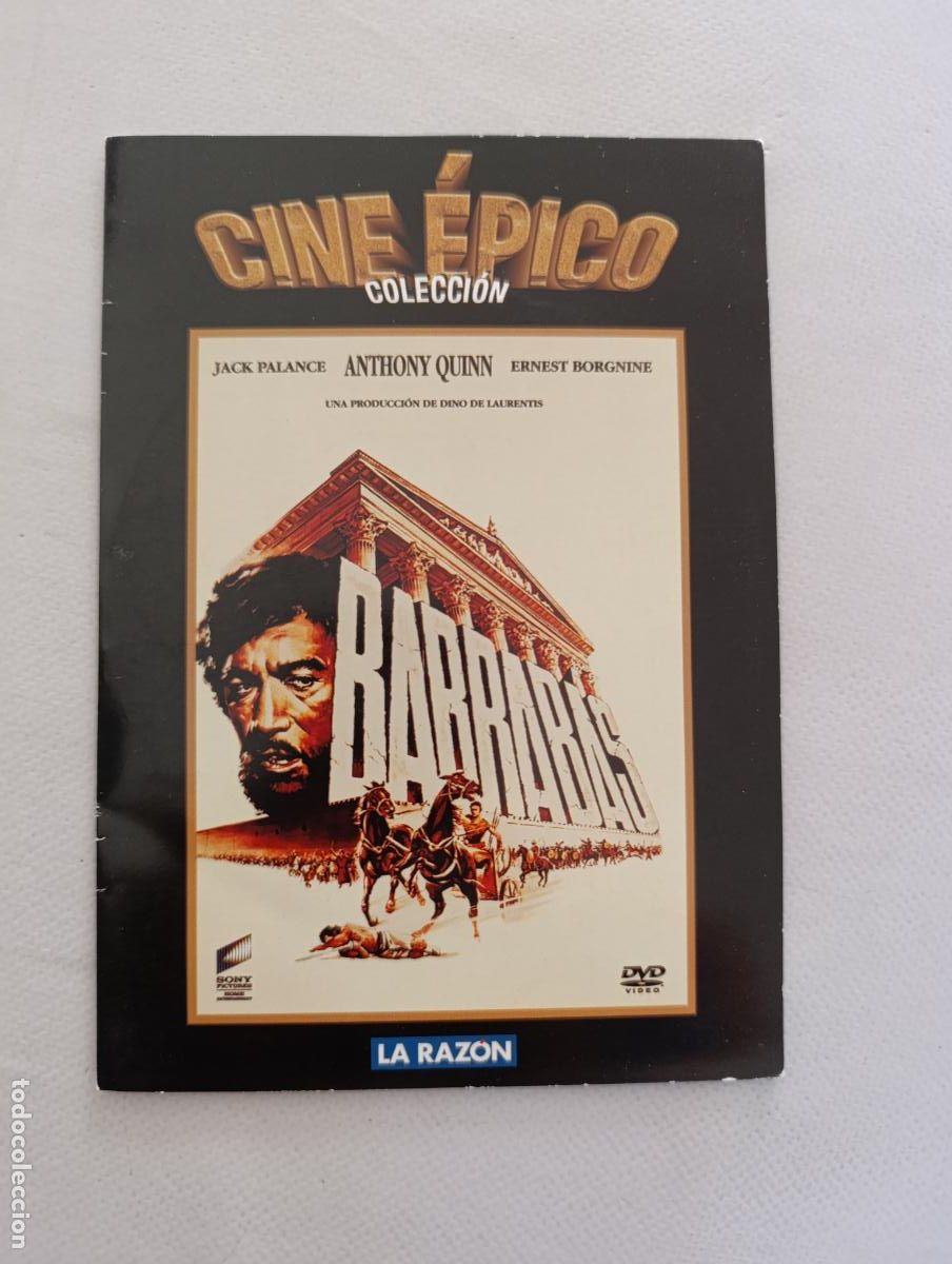 Cinema: DVD BARRABAS - ANTHONY QUINN - FUNDA FINA CARTON (5L)