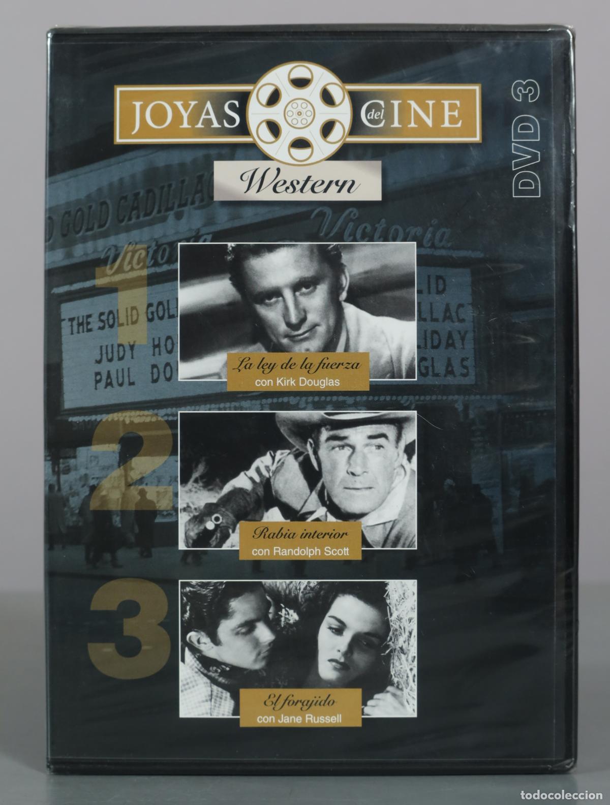 Cine: DVD. Joyas del Cine - Western: La ley de la fuerza - Rabia interior - El forajido . PRECINTADO