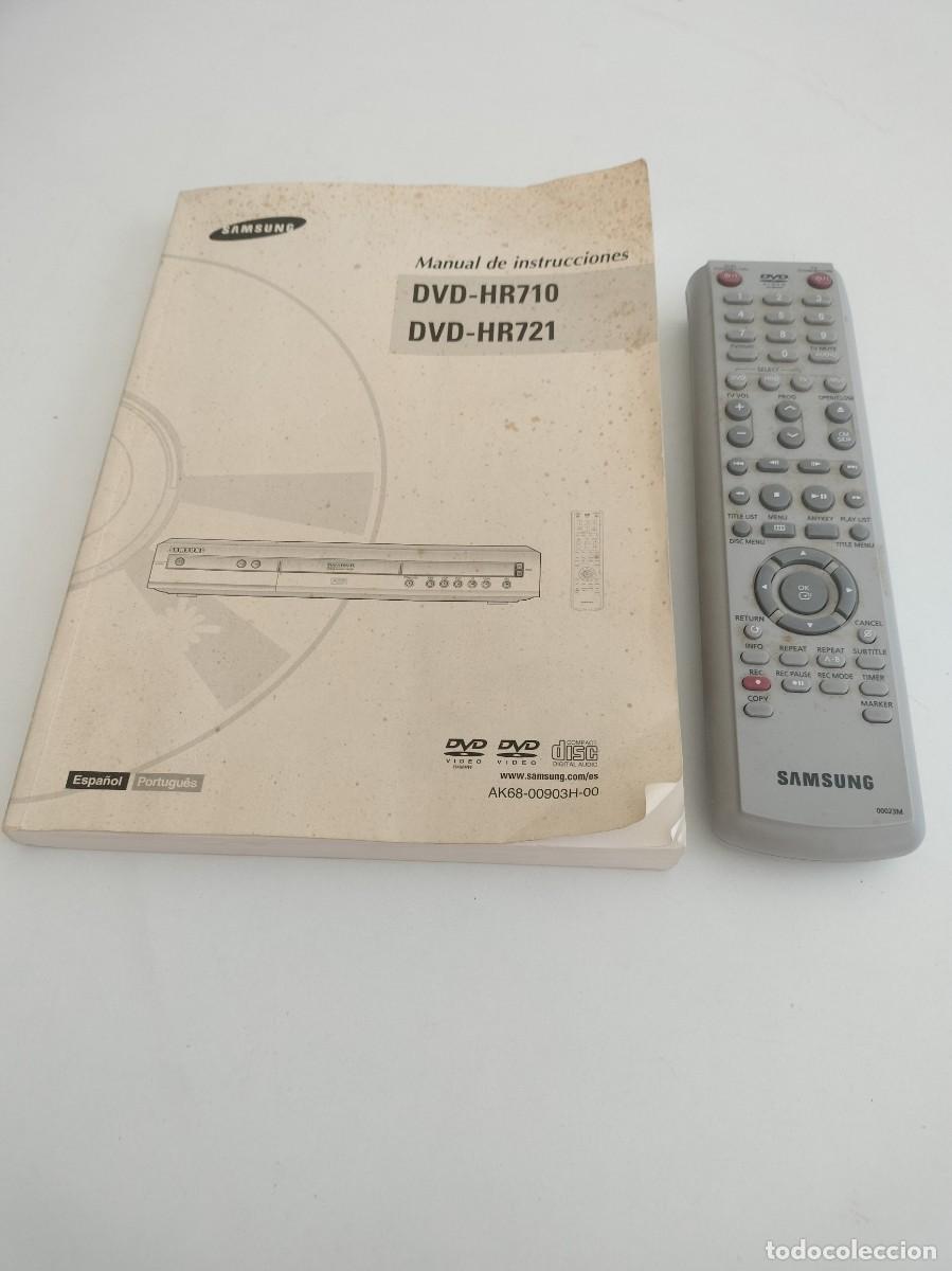 Cine: Manual de instruccionesy mando DVD reproductor Samsung HR 710 HR 721