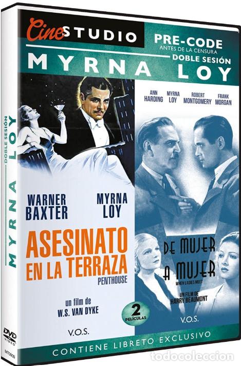 Cinema: Asesinato En La Terraza - De Mujer A Mujer - Pre Code Myrna Loy, Libreto Inclu&iacute;do DVD Como nuevo