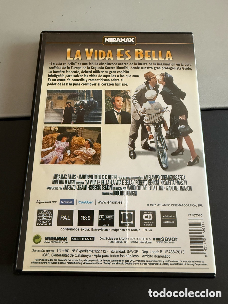 Cine: DVD. LA VIDA ES BELLA - Foto 2