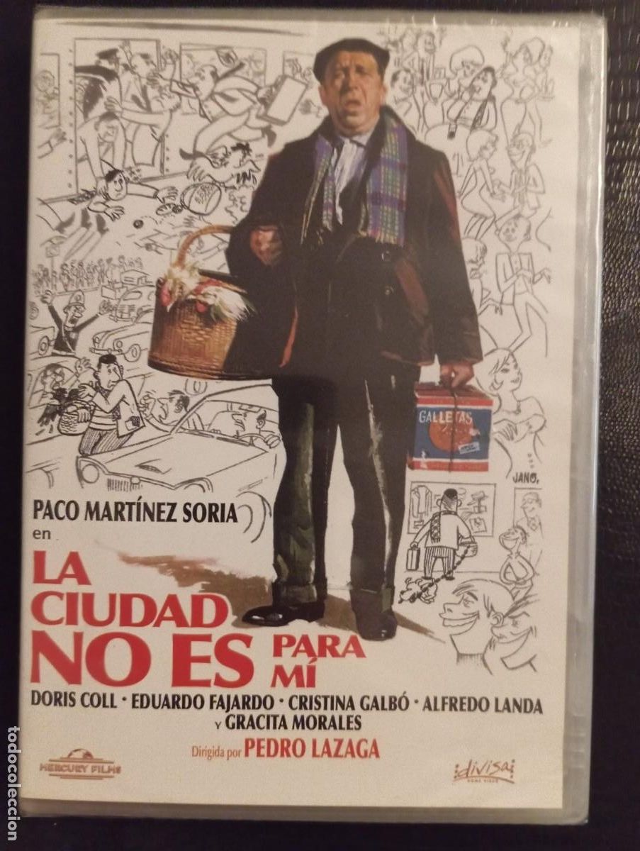 Cine: 1 DVD DE *&rdquo;LA CIUDAD NO ES PARA MI **. PACO MART&Iacute;NEZ SORIA ..3015 PRECINTADA