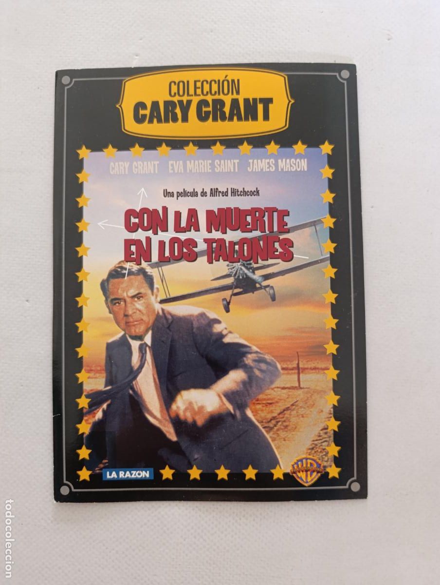 Cine: DVD CON LA MUERTE EN LOS TALONES - CARY GRANT - FUNDA FINA CARTON (6M)