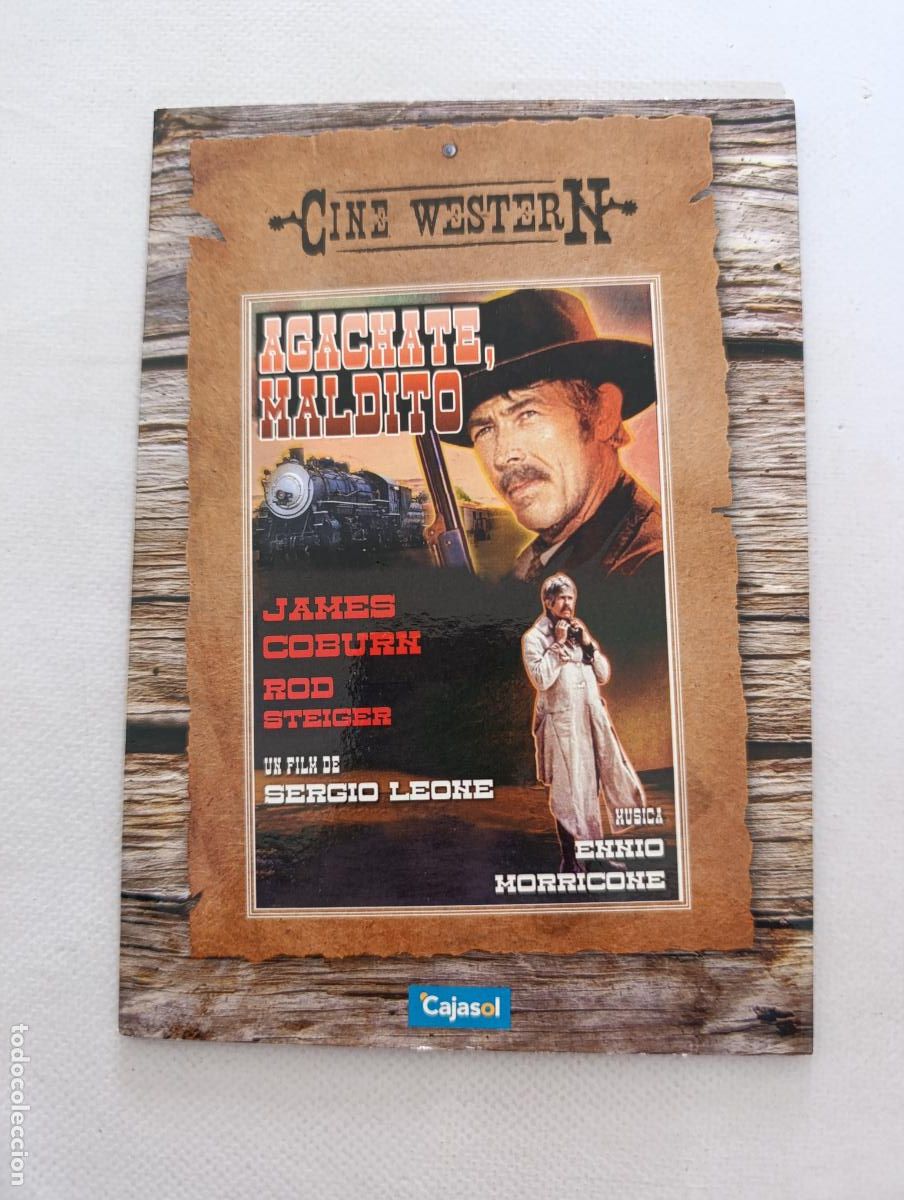 Cine: DVD AGACHATE, MALDITO - SERGIO LEONE - JAMES COBURN - FUNDA FINA CARTON (6M)