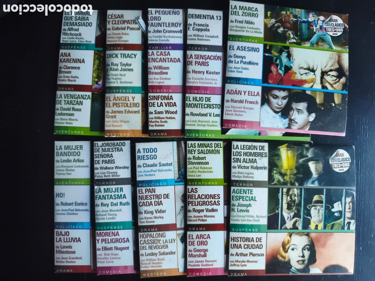 Cine: 10 DVDs GRAN CINE CLASICO TRES EN UNO
