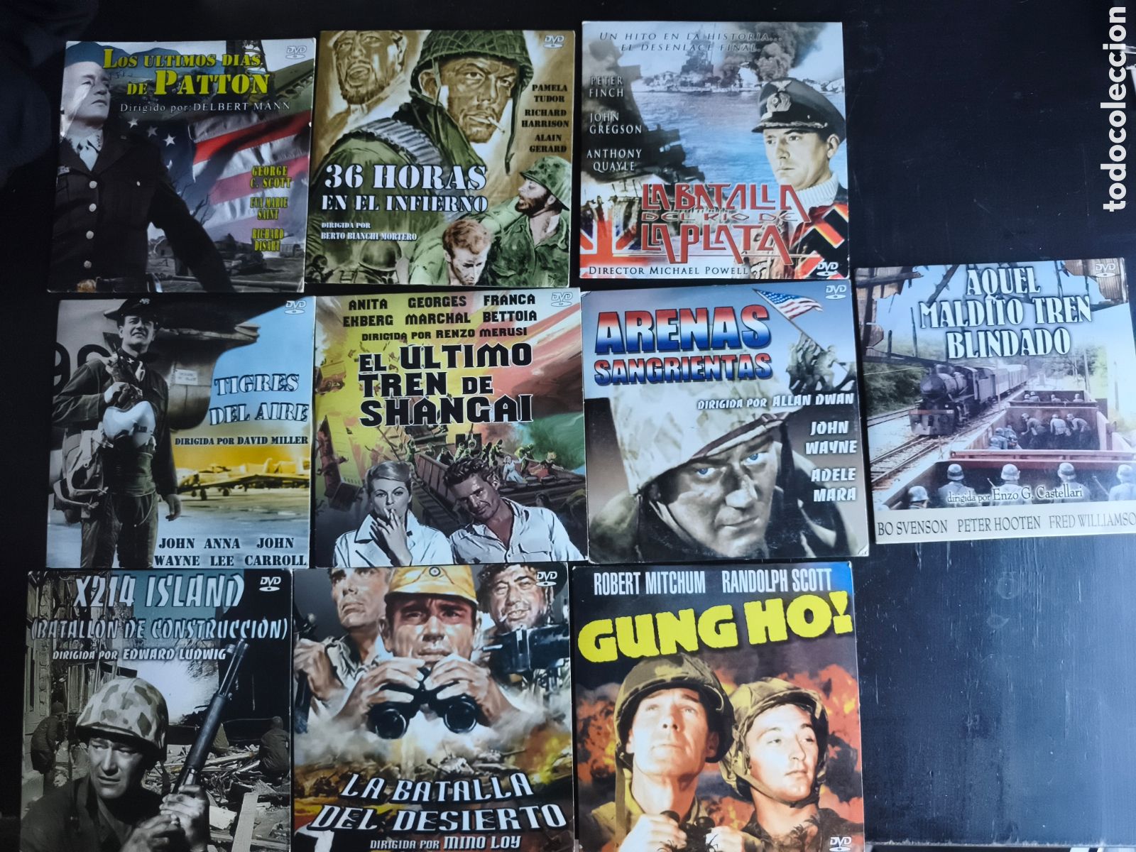 Cine: 10 DVDs PELICULAS CLASICAS BELICAS.