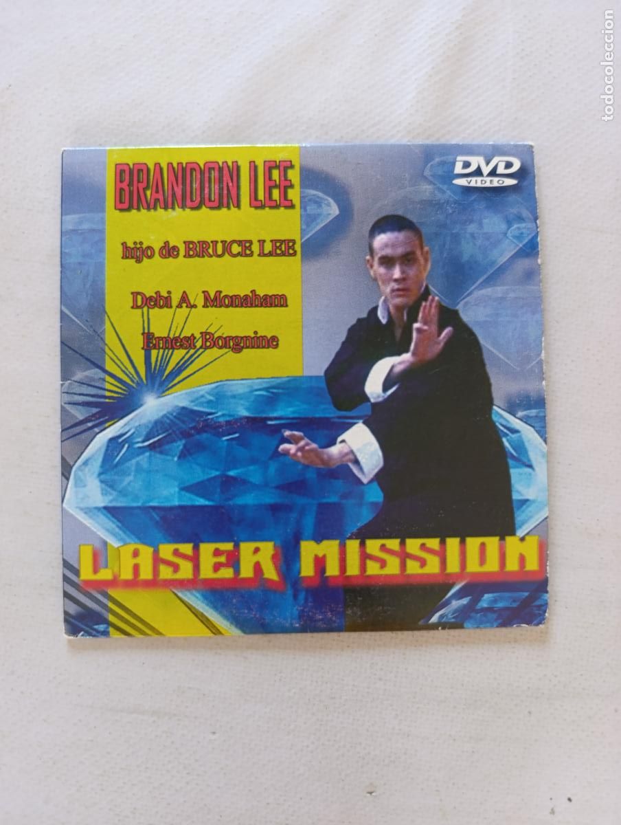 Cine: DVD LASER MISSION - BRANDON LEE HIJO DE BRUCE LEE - FUNDA FINA CARTON (AC)