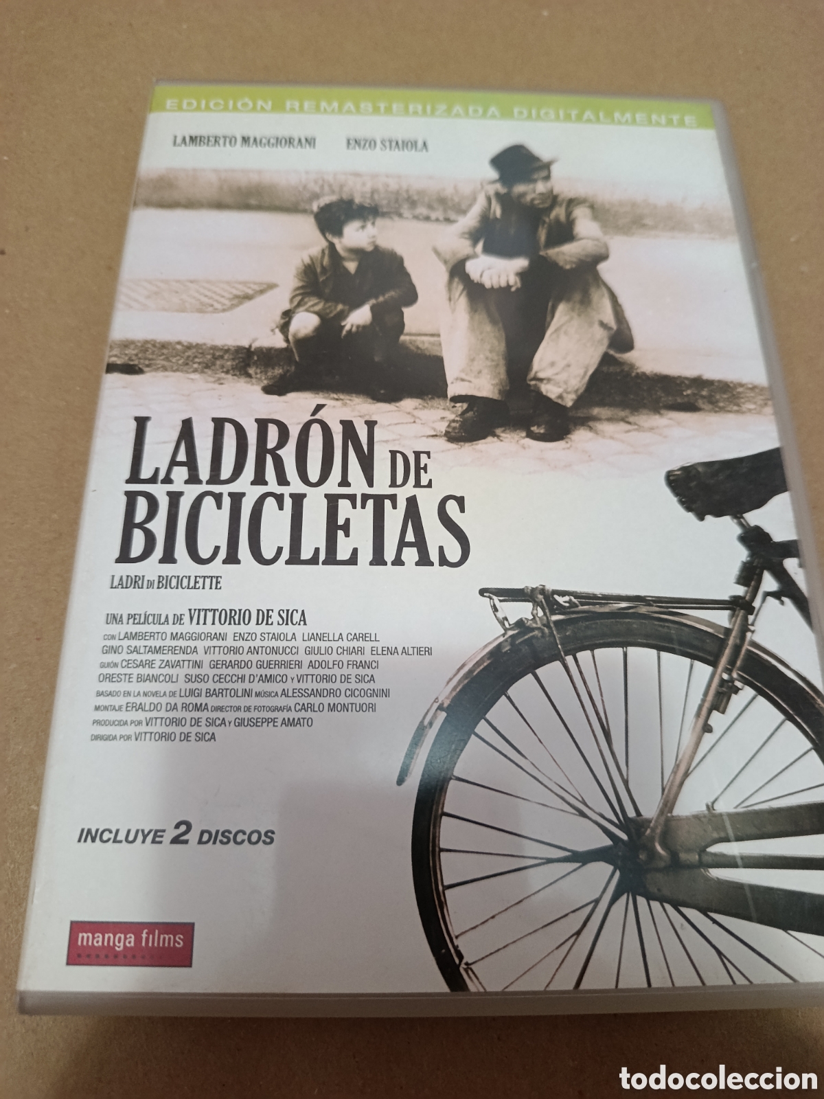 Cine: Dvd. Ladr&oacute;n de bicicletas. Vittorio de Sica. 2 dvds. Remasterizada.