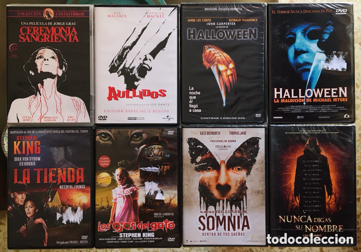 Cine: LOTE DVD CINE DE TERROR HALLOWEEN AULLIDOS STEPHEN KING NUEVAS