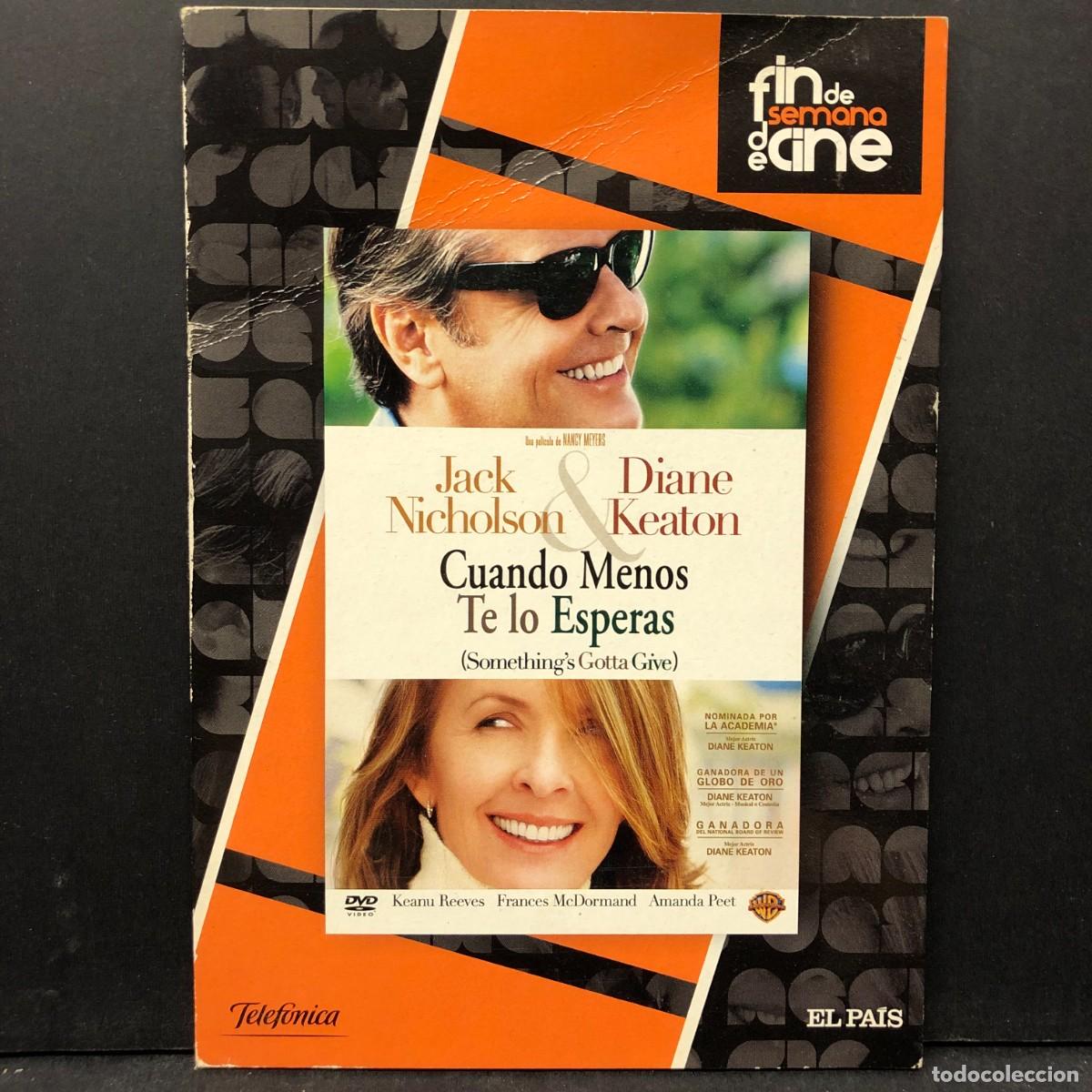 Cine: CUANDO MENOS TE LO ESPERAS - JACK NICHOLSON - DIANE KEATON - PEL&Iacute;CULA - DVD / 6793