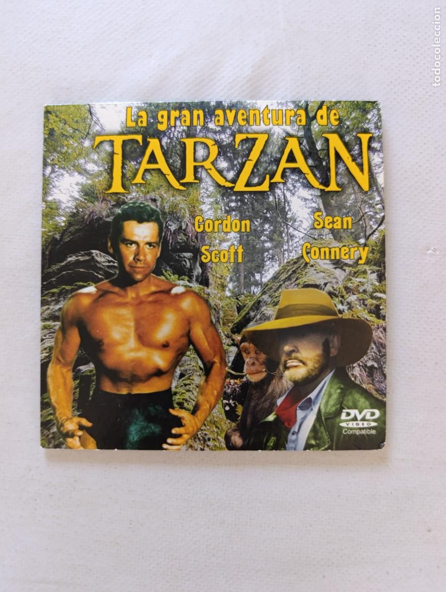 Cine: DVD LA GRAN AVENTURA DE TARZAN - GORDON SCOTT, SEAN CONNERY - FUNDA FINA CARTON (AE)