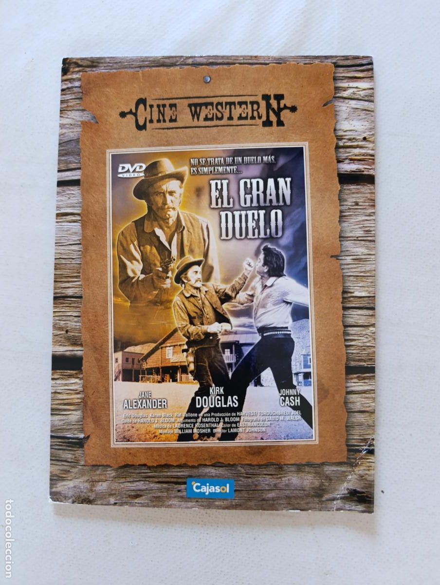 Cine: DVD EL GRAN DUELO - KIRK DOUGLAS, JOHNNY CASH - FUNDA FINA CARTON (AF)