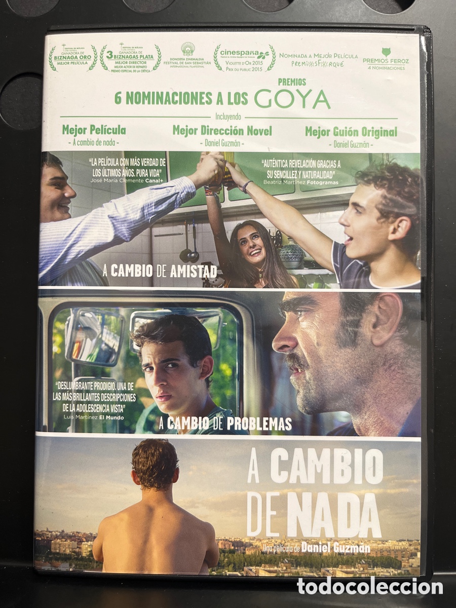 Cine: A CAMBIO DE NADA de DANIEL GUZM&Aacute;N 98&rsquo; DVD ( 2015 )