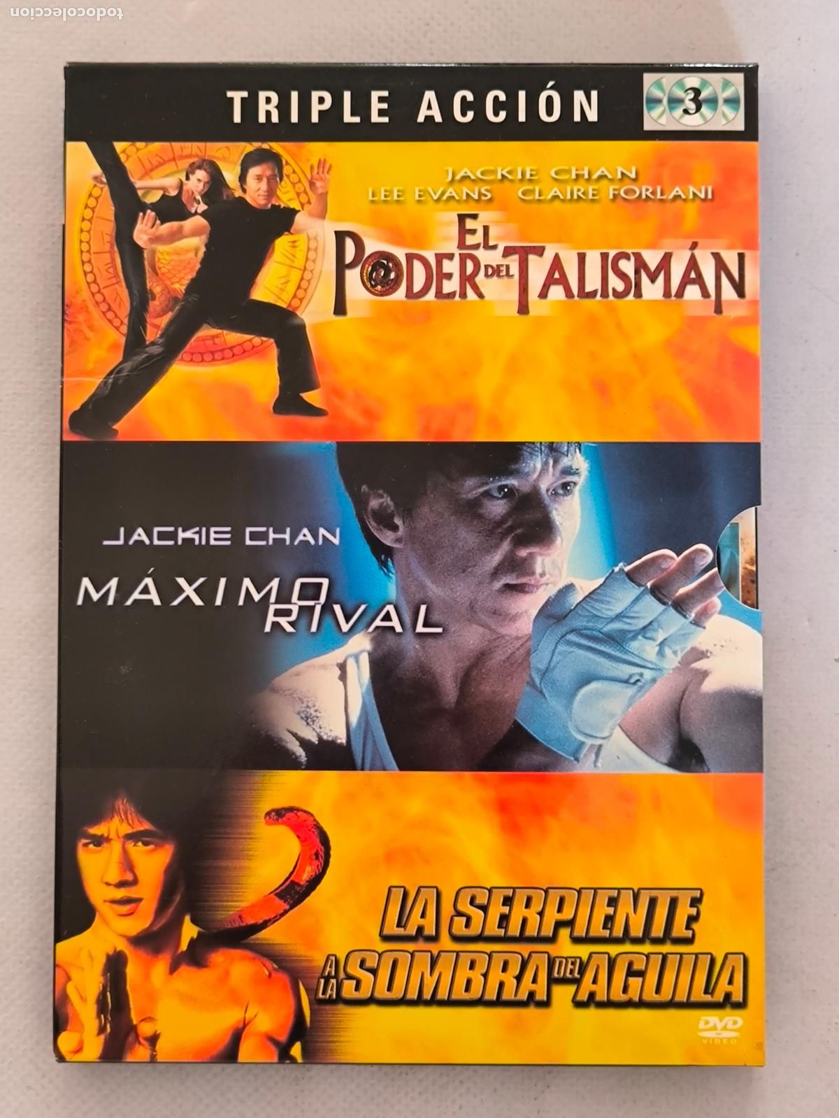 Cine: DVD EL PODER DEL TALISMAN / MAXIMO RIVAL / LA SERPIENTE A LA SOMBRA DEL AGUILA - JACKIE CHAN (S5w)