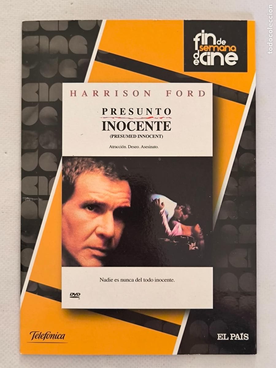 Cine: DVD PRESUNTO INOCENTE - HARRISON FORD - FUNDA FINA CARTON (5M)