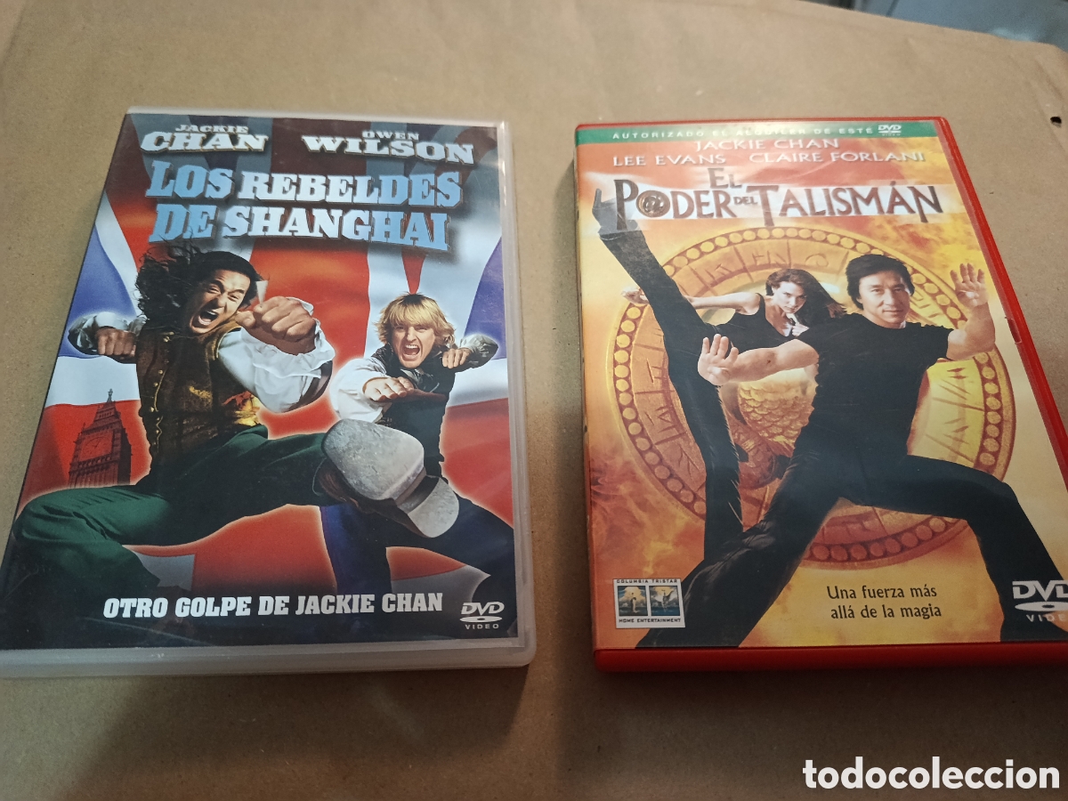 Cine: 2 dvds. Los rebeldes de Shanghai + El poder del talisman. Jackie Chan.