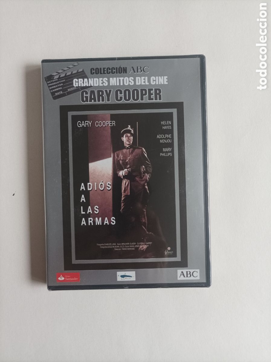 Cine: Adi&oacute;s a las armas. Gary Cooper. DVD. Nuevo. Precintado