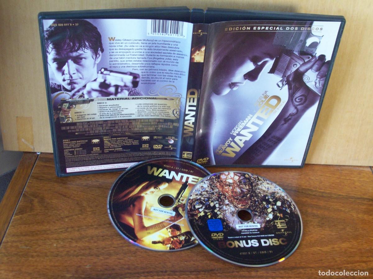 Cine: WANTED - JAMES MCAVOY - ANGELINA JOLIE - MORGAN FREEMAN - DOBLE DVD EDICION ESPECIAL