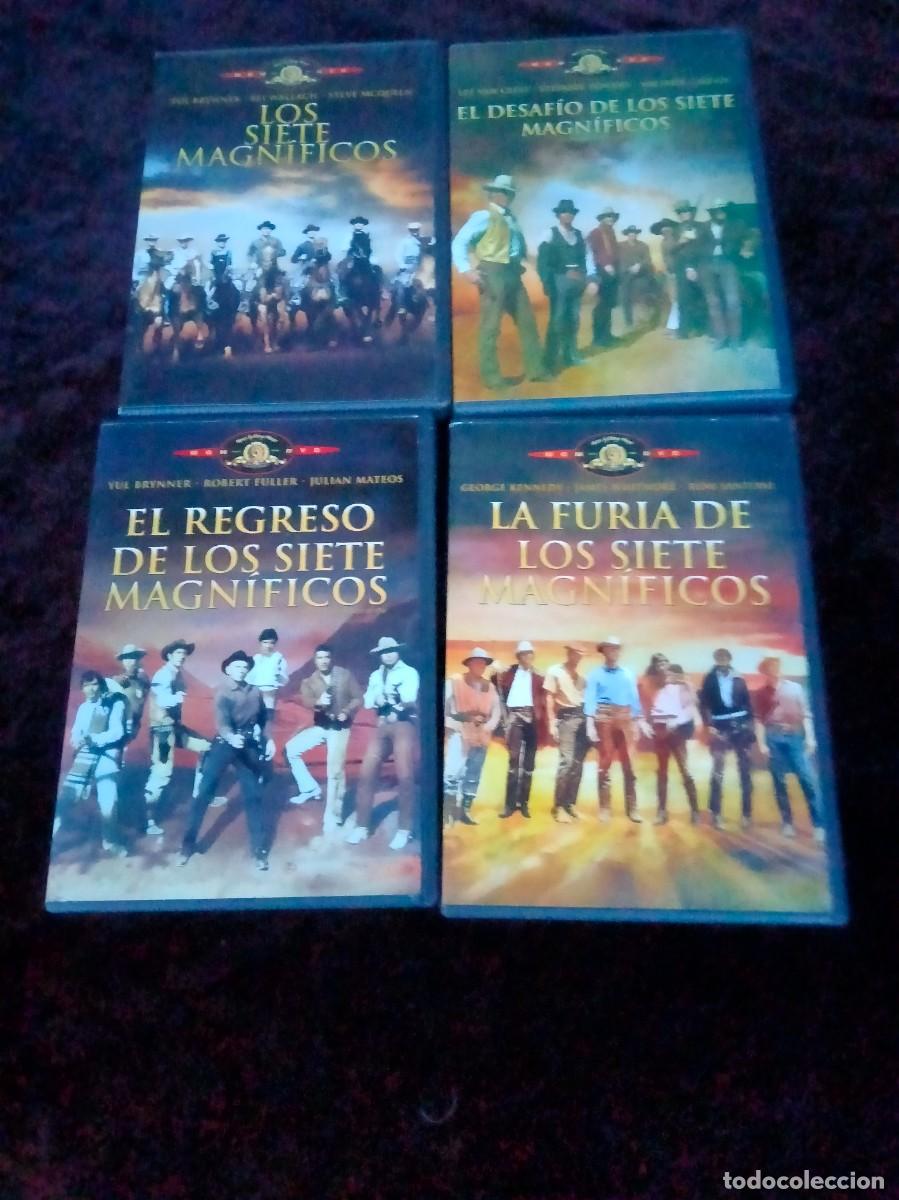 Cine: los siete magnificos + el desafio + el regreso + la furia - 4 dvd casi como nuevos