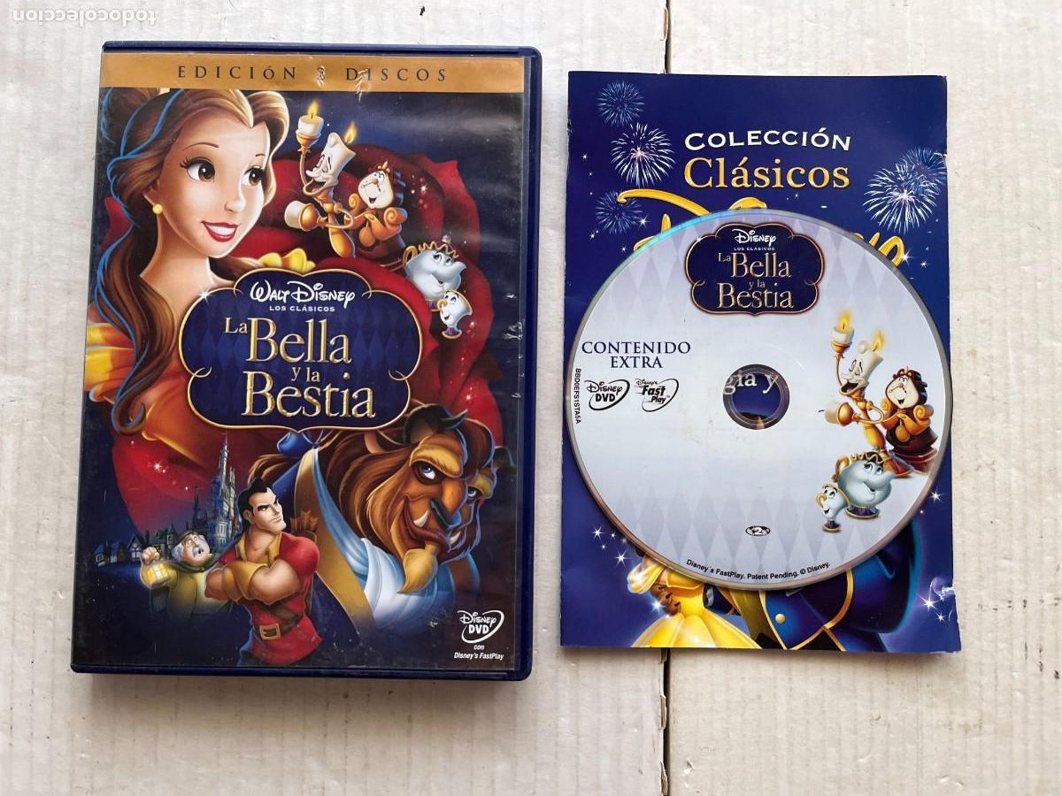 Cine: LA BELLA Y LA BESTIA SOL CONTENIDO EXTRA DISNEY PELICULA DVD KREATEN